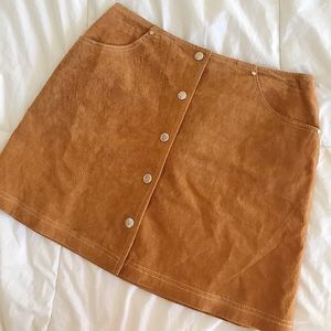 Orange Mini Skirt, Size Medium